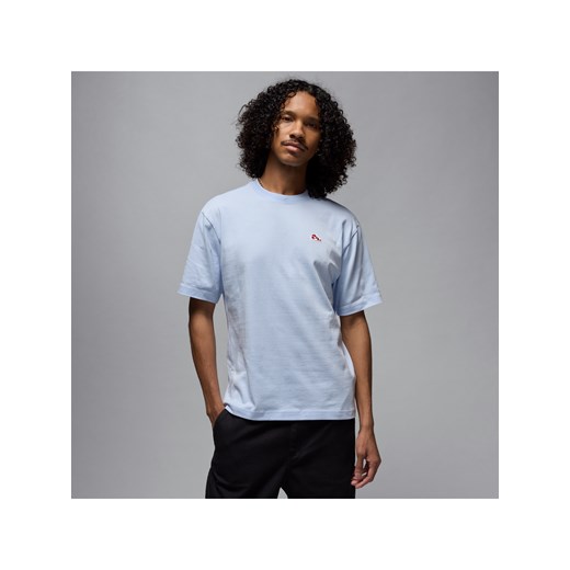 Męski T-shirt z naszywką Sneaker Jordan Brand - Niebieski ze sklepu Nike poland w kategorii T-shirty męskie - zdjęcie 178606123