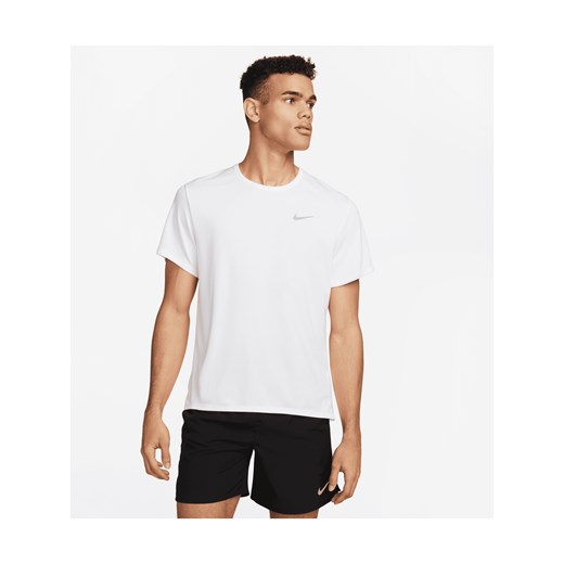 Męska koszulka z krótkim rękawem do biegania Nike Dri-FIT UV Miler - Biel ze sklepu Nike poland w kategorii T-shirty męskie - zdjęcie 178606160