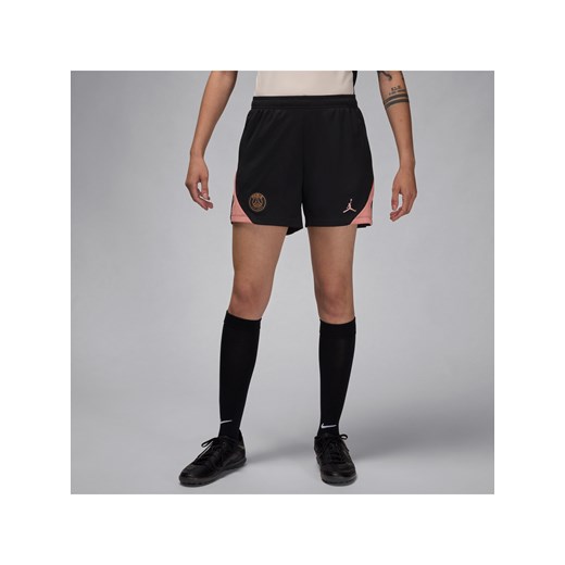 Damskie dzianinowe spodenki piłkarskie Jordan Dri-FIT Paris Saint-Germain Strike (wersja trzecia) - Czerń ze sklepu Nike poland w kategorii Szorty - zdjęcie 178606484