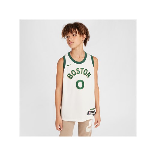Koszulka dla dużych dzieci Nike Dri-FIT NBA Swingman Jayson Tatum Boston Celtics City Edition 2023/24 - Biel ze sklepu Nike poland w kategorii T-shirty chłopięce - zdjęcie 178606580