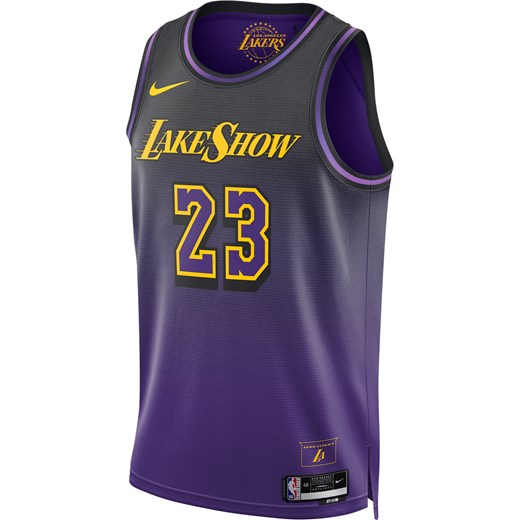 Koszulka męska Nike Dri-FIT NBA Swingman LeBron James Los Angeles Lakers City Edition 2024/25 - Fiolet ze sklepu Nike poland w kategorii T-shirty męskie - zdjęcie 178606583
