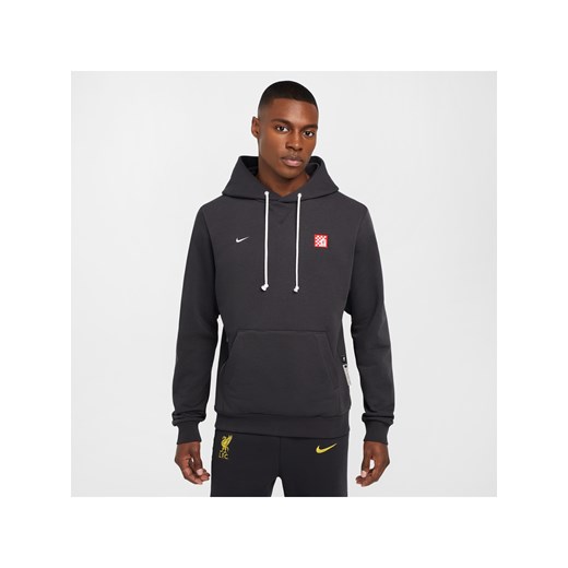 Męska bluza piłkarska z kapturem Nike Dri-FIT Liverpool F.C. Standard Issue (wersja trzecia) - Szary ze sklepu Nike poland w kategorii Bluzy męskie - zdjęcie 178606650