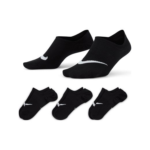 Damskie skarpety treningowe Nike Everyday Plus Lightweight (3 pary) - Czerń ze sklepu Nike poland w kategorii Skarpetki damskie - zdjęcie 178606934