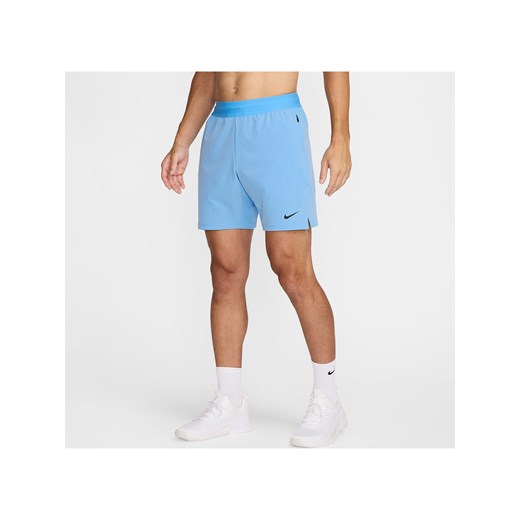 Męskie spodenki do fitnessu bez podszewki 18 cm Dri-FIT Nike Flex Rep 4.0 - Niebieski ze sklepu Nike poland w kategorii Spodenki męskie - zdjęcie 178606962