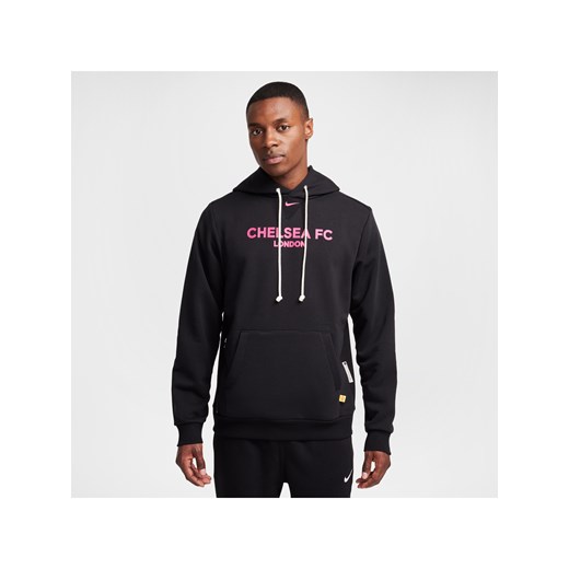 Męska bluza piłkarska z kapturem Nike Dri-FIT Chelsea F.C. Standard Issue (wersja trzecia) - Czerń ze sklepu Nike poland w kategorii Bluzy męskie - zdjęcie 178607054