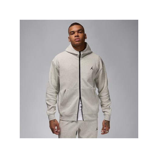 Męska bluza z kapturem i zamkiem na całej długości Dri-FIT Jordan Sport Hoop Fleece - Szary ze sklepu Nike poland w kategorii Bluzy męskie - zdjęcie 178607070