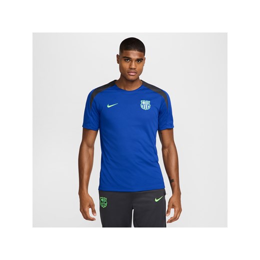 Męska koszulka piłkarska z dzianiny z krótkim rękawem Nike Dri-FIT FC Barcelona Strike (wersja trzecia) - Niebieski ze sklepu Nike poland w kategorii T-shirty męskie - zdjęcie 178607074