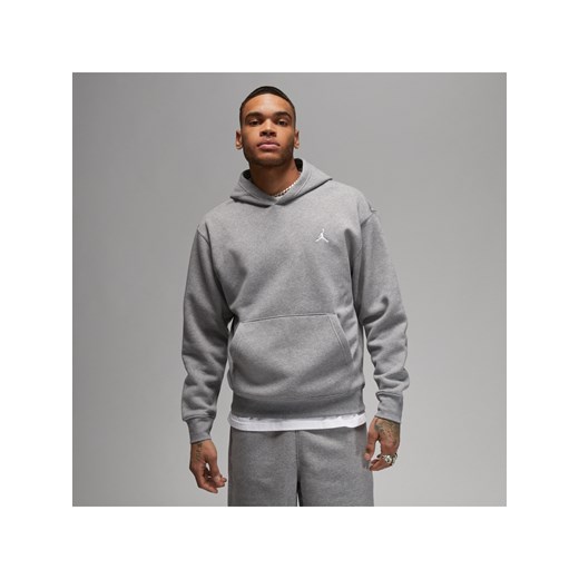 Męska bluza z kapturem i nadrukiem Jordan Brooklyn Fleece - Szary ze sklepu Nike poland w kategorii Bluzy męskie - zdjęcie 178607083
