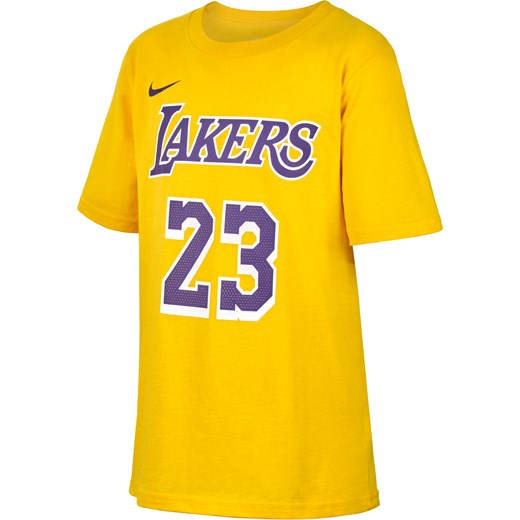 T-shirt dla dużych dzieci (chłopców) Nike NBA LeBron James Los Angeles Lakers - Żółty ze sklepu Nike poland w kategorii T-shirty chłopięce - zdjęcie 178607084
