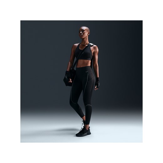 Damskie legginsy 7/8 z wysokim stanem i kieszeniami zapewniające mocne wsparcie Nike XS (EU 32-34) Nike poland