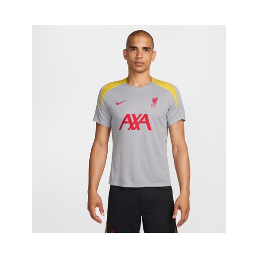 Męska dzianinowa koszulka piłkarska z krótkim rękawem Nike Dri-FIT Liverpool F.C. Strike (wersja trzecia) - Szary ze sklepu Nike poland w kategorii T-shirty męskie - zdjęcie 178607283