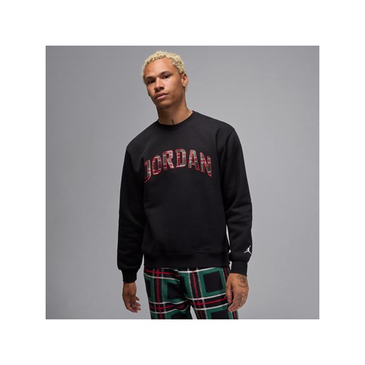 Męska dzianinowa bluza dresowa z półokrągłym dekoltem Jordan Essentials - Czerń ze sklepu Nike poland w kategorii Bluzy męskie - zdjęcie 178607570