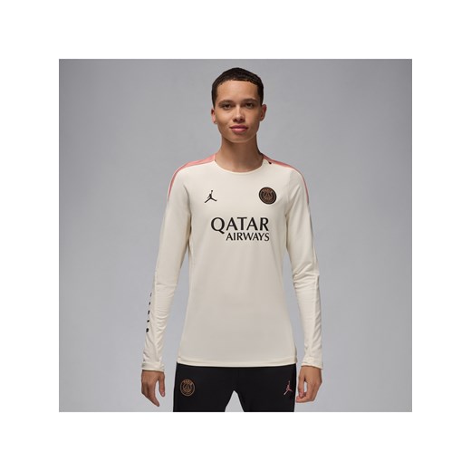 Damska dzianinowa koszulka piłkarska z półokrągłym dekoltem Jordan Dri-FIT Paris Saint-Germain Strike (wersja trzecia) - Brązowy ze sklepu Nike poland w kategorii Bluzki damskie - zdjęcie 178607864