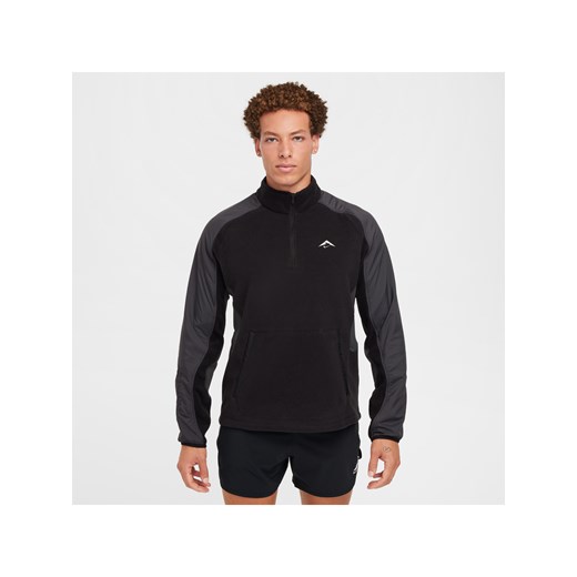 Męska dzianinowa bluza do biegania z zamkiem 1/4 Nike Trail Polartec® - Czerń Nike 3XL Nike poland