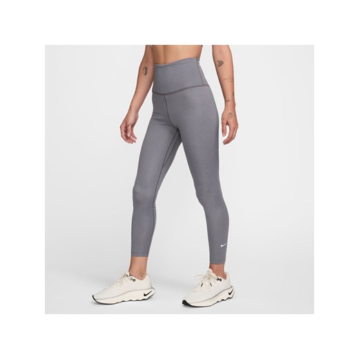 Damskie legginsy 7/8 z wysokim stanem Nike Therma-FIT One - Szary ze sklepu Nike poland w kategorii Spodnie damskie - zdjęcie 178608441
