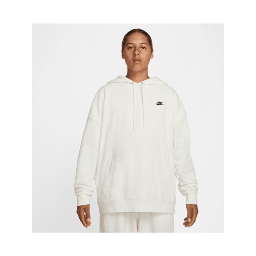 Męska bluza z kapturem z dzianiny dresowej o kroju oversize Nike Club Fleece - Biel ze sklepu Nike poland w kategorii Bluzy męskie - zdjęcie 178608553