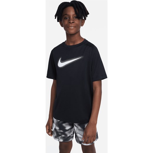 Koszulka treningowa z nadrukiem dla dużych dzieci (chłopców) Nike Dri-FIT Multi - Czerń ze sklepu Nike poland w kategorii T-shirty chłopięce - zdjęcie 178608590