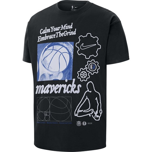 T-shirt męski Nike NBA Max90 Dallas Mavericks Courtside - Czerń ze sklepu Nike poland w kategorii T-shirty męskie - zdjęcie 178608613