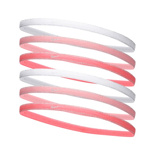 Metaliczna opaska na włosy Nike Swoosh Sport (6 szt.) - Różowy ze sklepu Nike poland w kategorii Opaski do włosów - zdjęcie 178608684