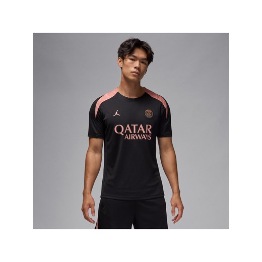 Męska koszulka piłkarska z dzianiny z krótkim rękawem Jordan Dri-FIT Paris Saint-Germain Strike (wersja trzecia) - Czerń ze sklepu Nike poland w kategorii T-shirty męskie - zdjęcie 178608770