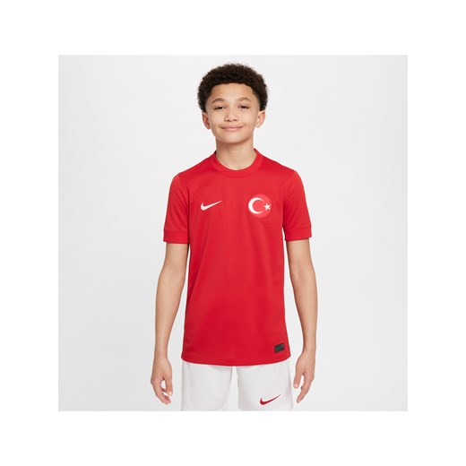 Koszulka piłkarska dla dużych dzieci Nike Dri-FIT Turcja Stadium 2024/25 (wersja wyjazdowa) (replika) - Czerwony ze sklepu Nike poland w kategorii T-shirty chłopięce - zdjęcie 178608832