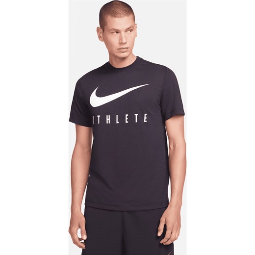 Męski T-shirt treningowy Nike Dri-FIT - Czerń ze sklepu Nike poland w kategorii T-shirty męskie - zdjęcie 178608932
