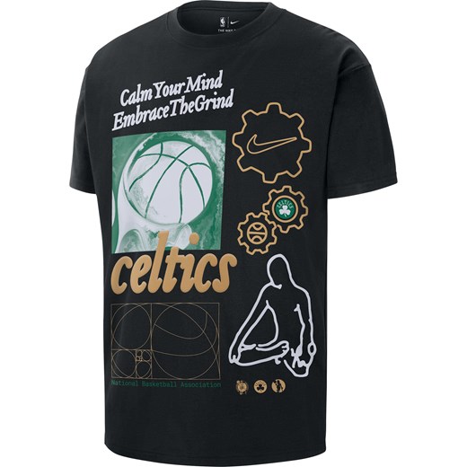 T-shirt męski Nike NBA Max90 Boston Celtics Courtside - Czerń ze sklepu Nike poland w kategorii T-shirty męskie - zdjęcie 178609234