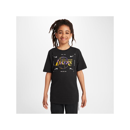 T-shirt z logo dla dużych dzieci (chłopców) Nike NBA Los Angeles Lakers - Czerń ze sklepu Nike poland w kategorii T-shirty chłopięce - zdjęcie 178609393