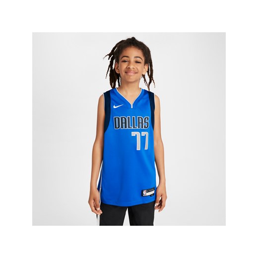 Koszulka dla dużych dzieci Nike NBA Swingman Dallas Mavericks 2023/24 Icon Edition - Niebieski ze sklepu Nike poland w kategorii T-shirty chłopięce - zdjęcie 178609471