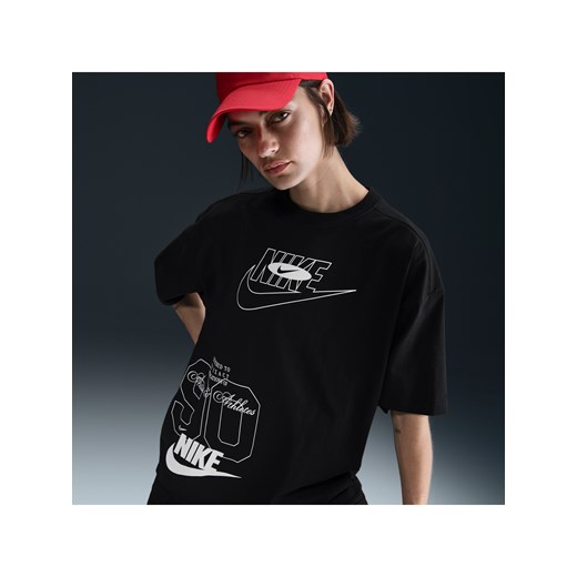 T-shirt damski oversize Nike Sportswear - Czerń ze sklepu Nike poland w kategorii Bluzki damskie - zdjęcie 178609650