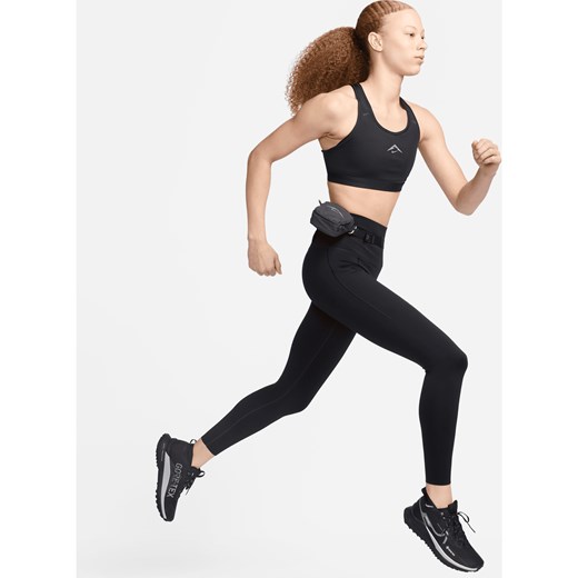 Damskie legginsy 7/8 z wysokim stanem i kieszeniami zapewniające mocne wsparcie Nike Trail Go - Czerń ze sklepu Nike poland w kategorii Spodnie damskie - zdjęcie 178609762