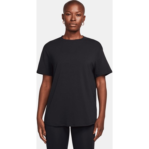 Damska koszulka z krótkim rękawem Dri-FIT Nike One Relaxed - Czerń ze sklepu Nike poland w kategorii Bluzki damskie - zdjęcie 178609820