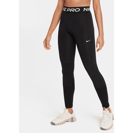 Legginsy dla dużych dzieci (dziewcząt) Nike Pro Dri-FIT - Czerń ze sklepu Nike poland w kategorii Spodnie dziewczęce - zdjęcie 178609870
