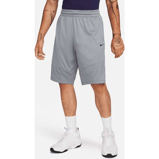 Męskie spodenki do koszykówki Dri-FIT Nike Icon 28 cm - Szary ze sklepu Nike poland w kategorii Spodenki męskie - zdjęcie 178609963