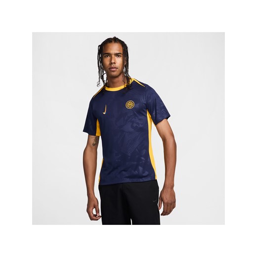 Męska przedmeczowa koszulka piłkarska Nike Dri-FIT Inter Mediolan Academy Pro (wersja trzecia) - Niebieski ze sklepu Nike poland w kategorii T-shirty męskie - zdjęcie 178610163