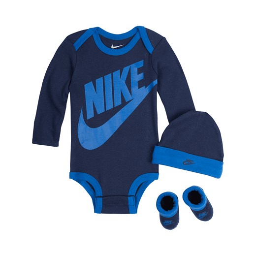 Trzyczęściowy zestaw dla niemowląt (0–6 M) Nike - Niebieski ze sklepu Nike poland w kategorii Komplety niemowlęce - zdjęcie 178610404