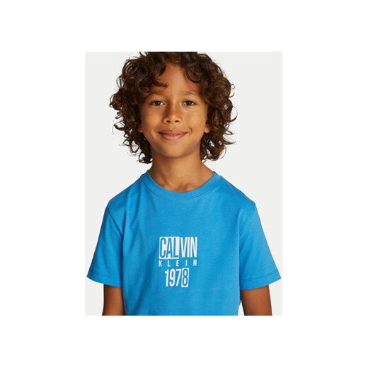 Calvin Klein Jeans T-Shirt Good Level IB0IB02456 Niebieski Regular Fit 12Y MODIVO