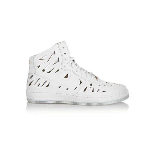 Air Force 1 Ultra Force cutout leather sneakers net-a-porter szary Sneakersy