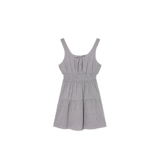 Cropp - Sukienka mini w drobną kratkę - jasny szary ze sklepu Cropp w kategorii Sukienki - zdjęcie 178612613