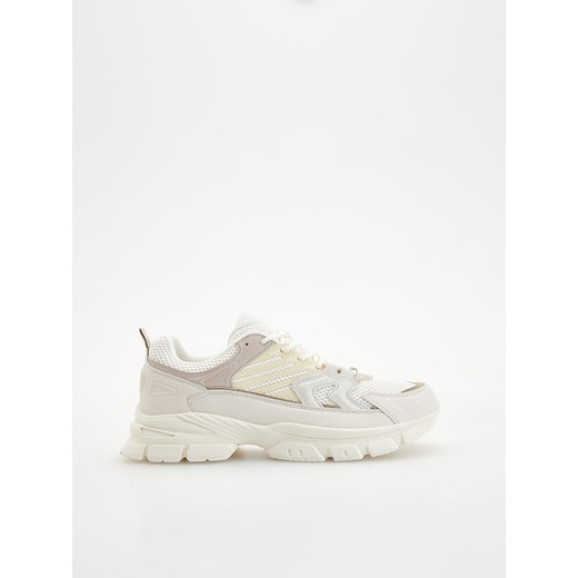 Reserved - Sportowe sneakersy - kremowy ze sklepu Reserved w kategorii Buty sportowe męskie - zdjęcie 178617303