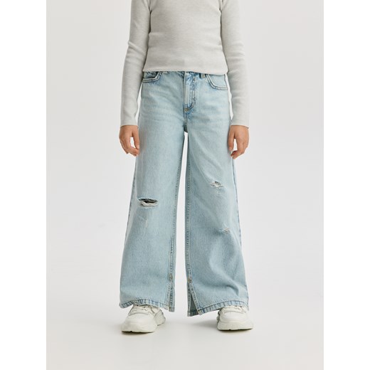 Reserved - Jeansy super wide leg - niebieski Reserved 116 (5-6 lat) Reserved