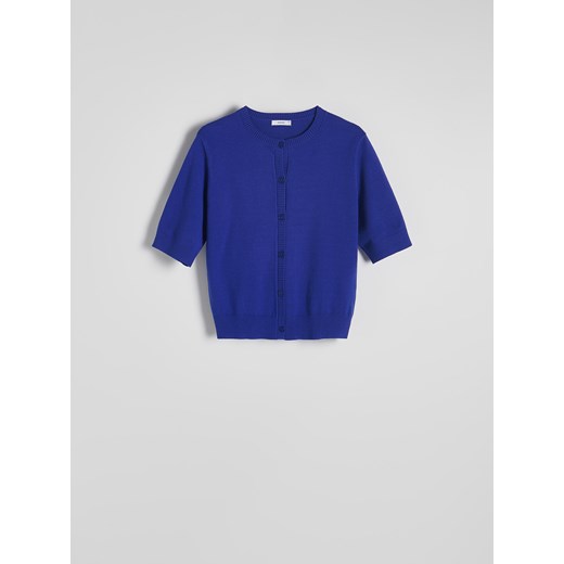 Reserved - Cienki kardigan z wiskozą - niebieski Reserved L Reserved