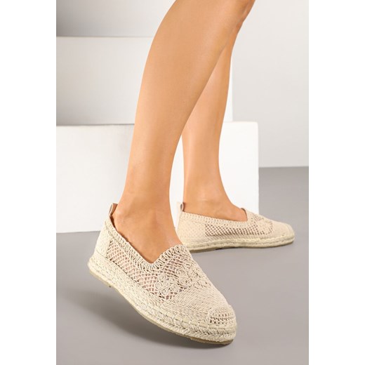Beżowe Szydełkowe Espadryle Vices na Podeszwie z Plecionki Jelseli ze sklepu born2be.pl w kategorii Espadryle damskie - zdjęcie 178618722