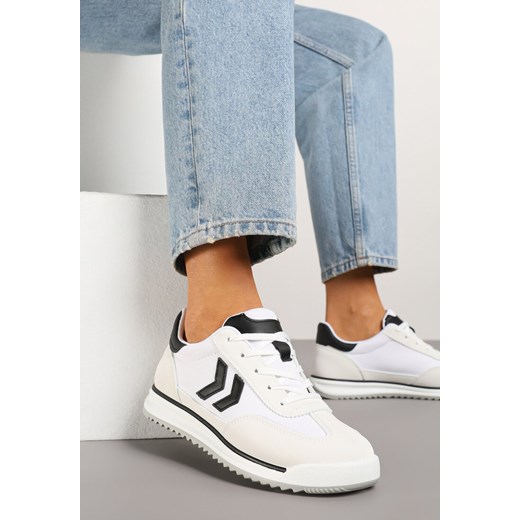 Białe Sneakersy ze Wzorem Strzałek Faltewia ze sklepu renee.pl w kategorii Buty sportowe damskie - zdjęcie 178618783