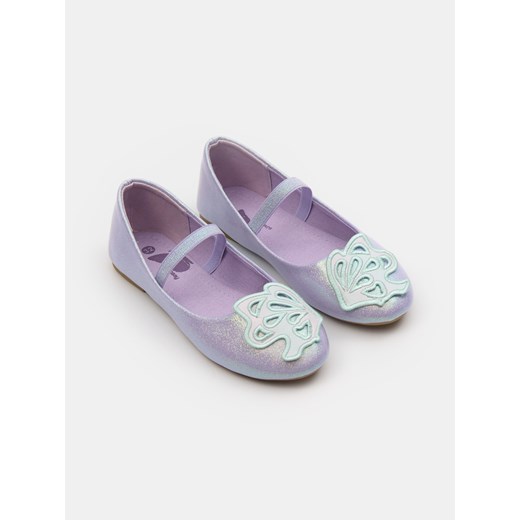 Sinsay - Balerinyz brokatowym akcentem - fioletowy Sinsay 31 Sinsay