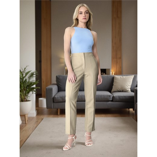 Sinsay - Spodnie cygaretki - beżowy Sinsay XS Sinsay