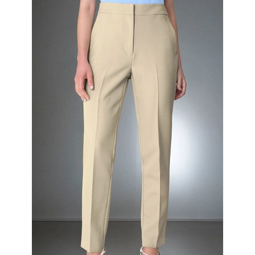Sinsay - Spodnie cygaretki - beżowy Sinsay S Sinsay