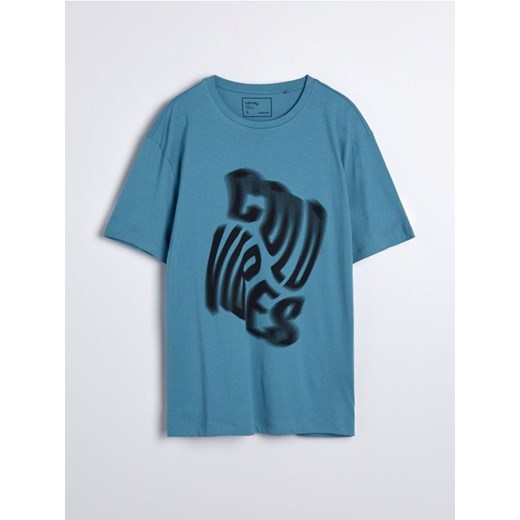 T-shirt męski Sinsay z nadrukami młodzieżowy z krótkim rękawem 