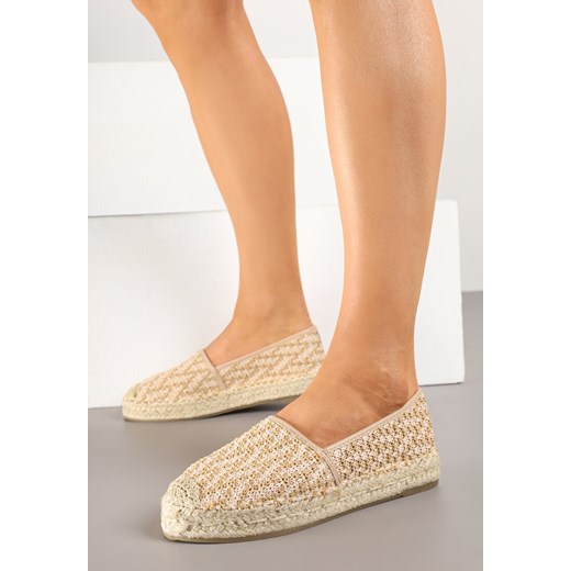 Beżowe Espadryle z Ozdobną Plecionką Nimilithae ze sklepu born2be.pl w kategorii Espadryle damskie - zdjęcie 178624482