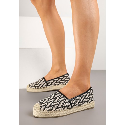 Czarne Espadryle z Plecionym Sznurkiem Nimiorra ze sklepu renee.pl w kategorii Espadryle damskie - zdjęcie 178624680